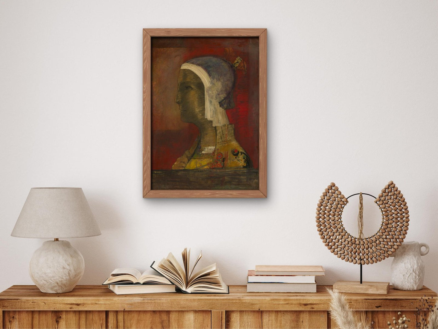 Symbolic Head by Odilon Redon, 1890, Pre-Raphaelites and Symbolism, fine art print
