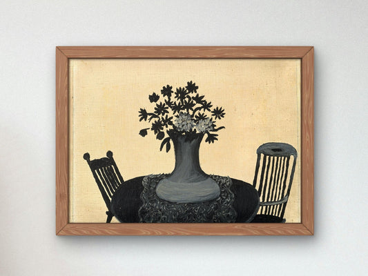 Table and Two Chairs by Horace Pippin, 1946, Art Deco and American Modernism, fine art print