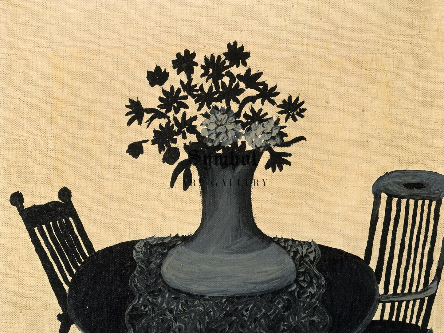 Table and Two Chairs by Horace Pippin, 1946, Art Deco and American Modernism, fine art print