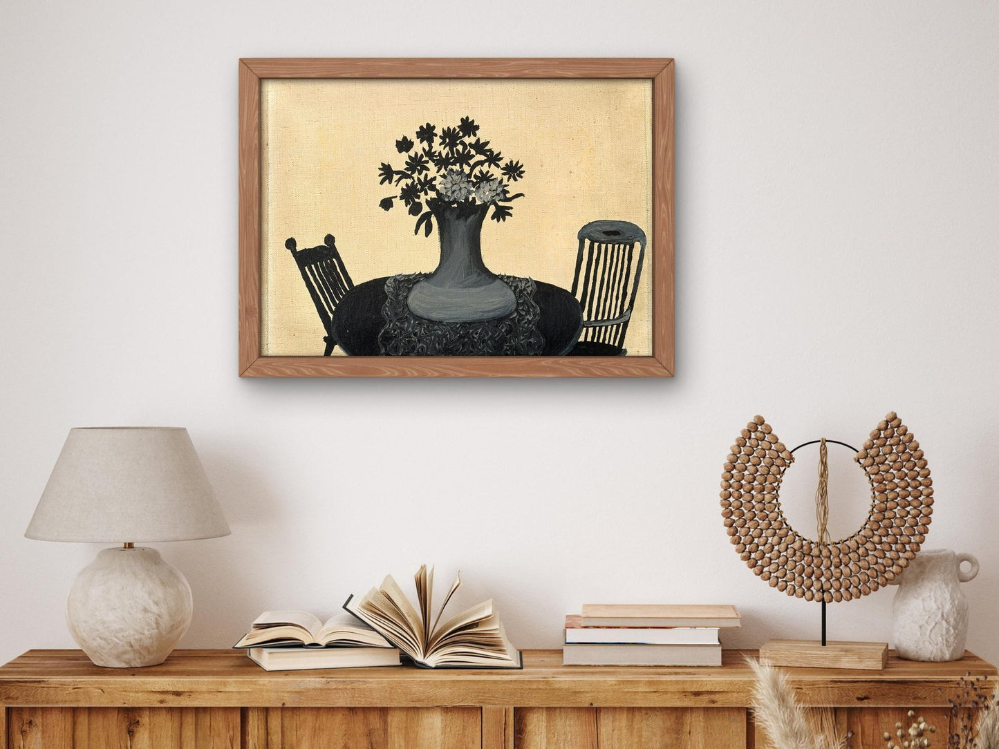 Table and Two Chairs by Horace Pippin, 1946, Art Deco and American Modernism, fine art print