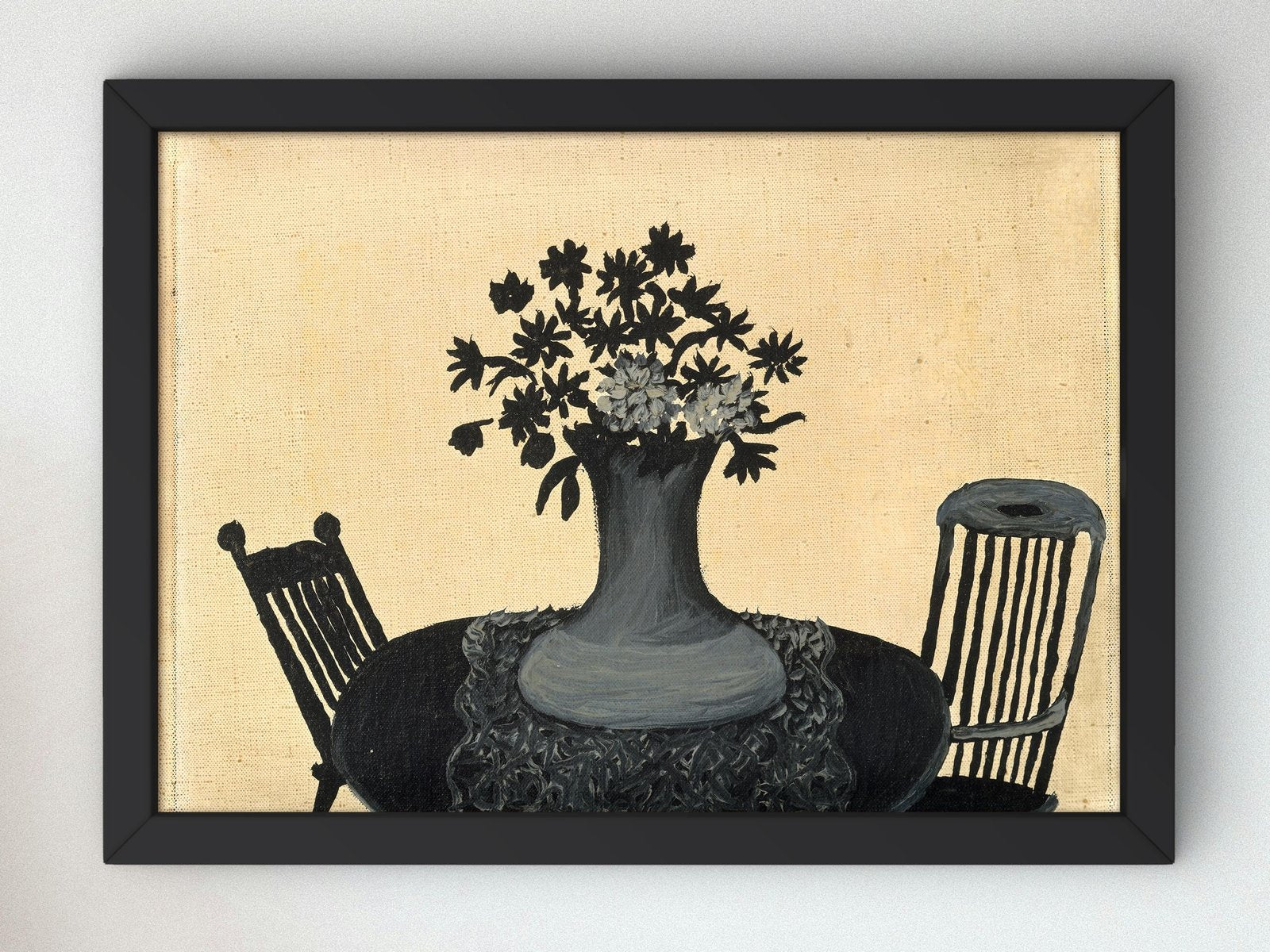 Table and Two Chairs by Horace Pippin, 1946, Art Deco and American Modernism, fine art print