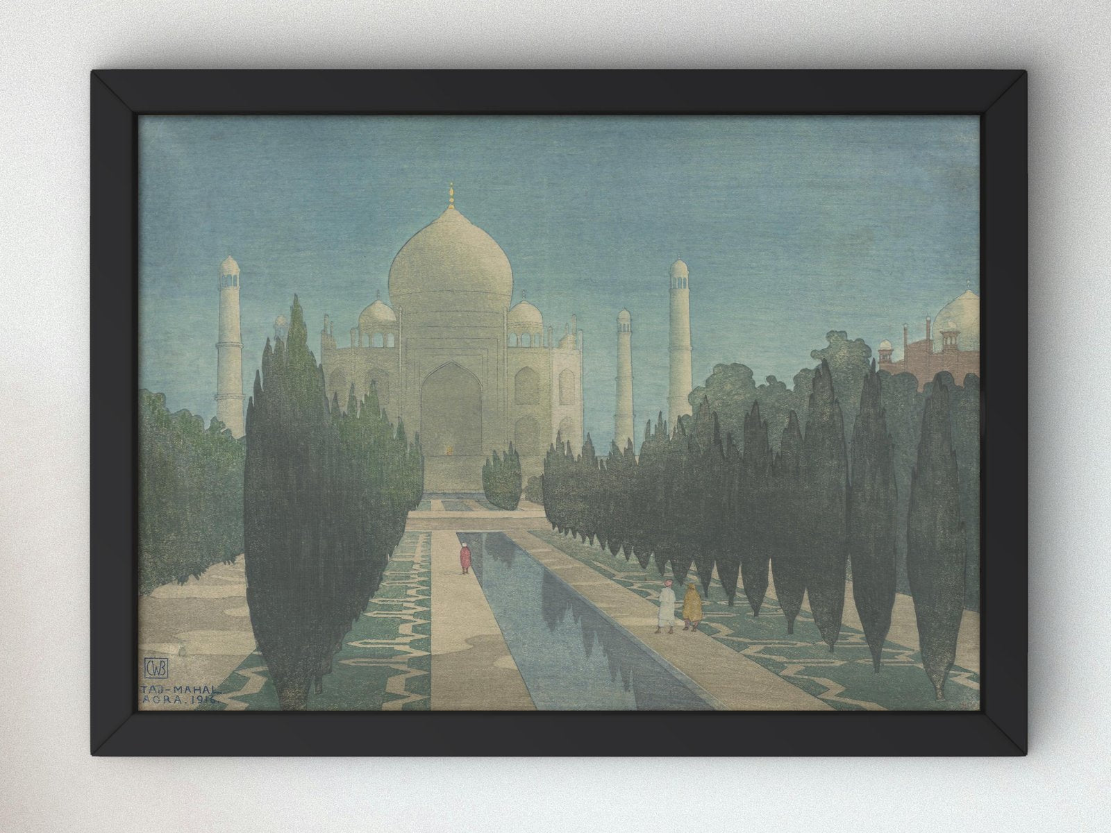 Taj Mahal Agra by Charles W. Bartlett, 1916, Orientalism and Exoticism, fine art print