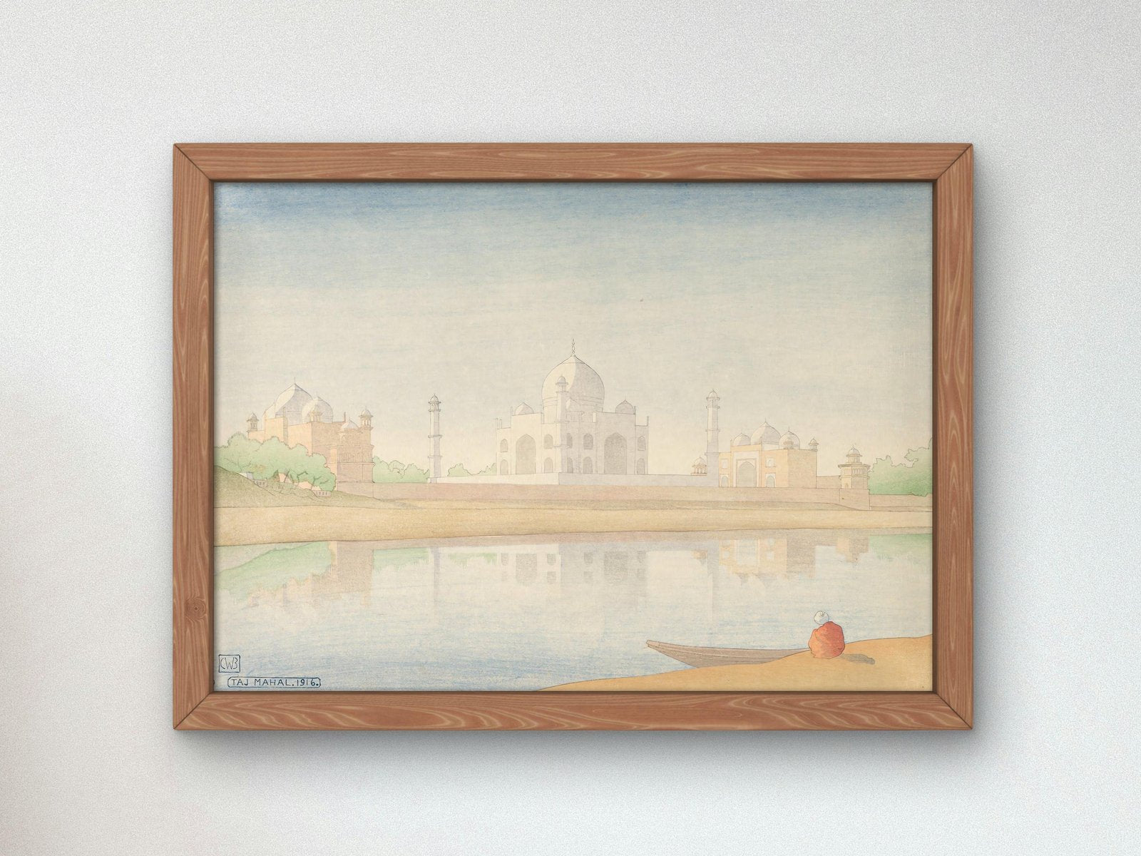Taj Mahal by Charles W. Bartlett, 1916, Orientalism and Exoticism, fine art print