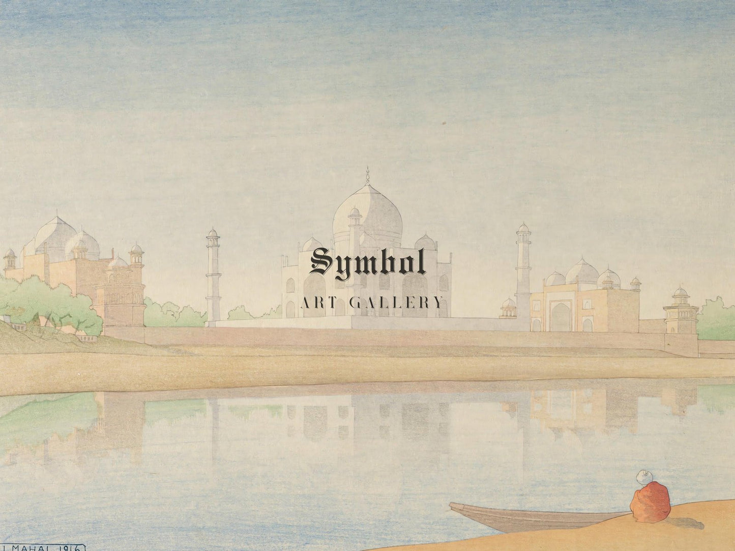 Taj Mahal by Charles W. Bartlett, 1916, Orientalism and Exoticism, fine art print