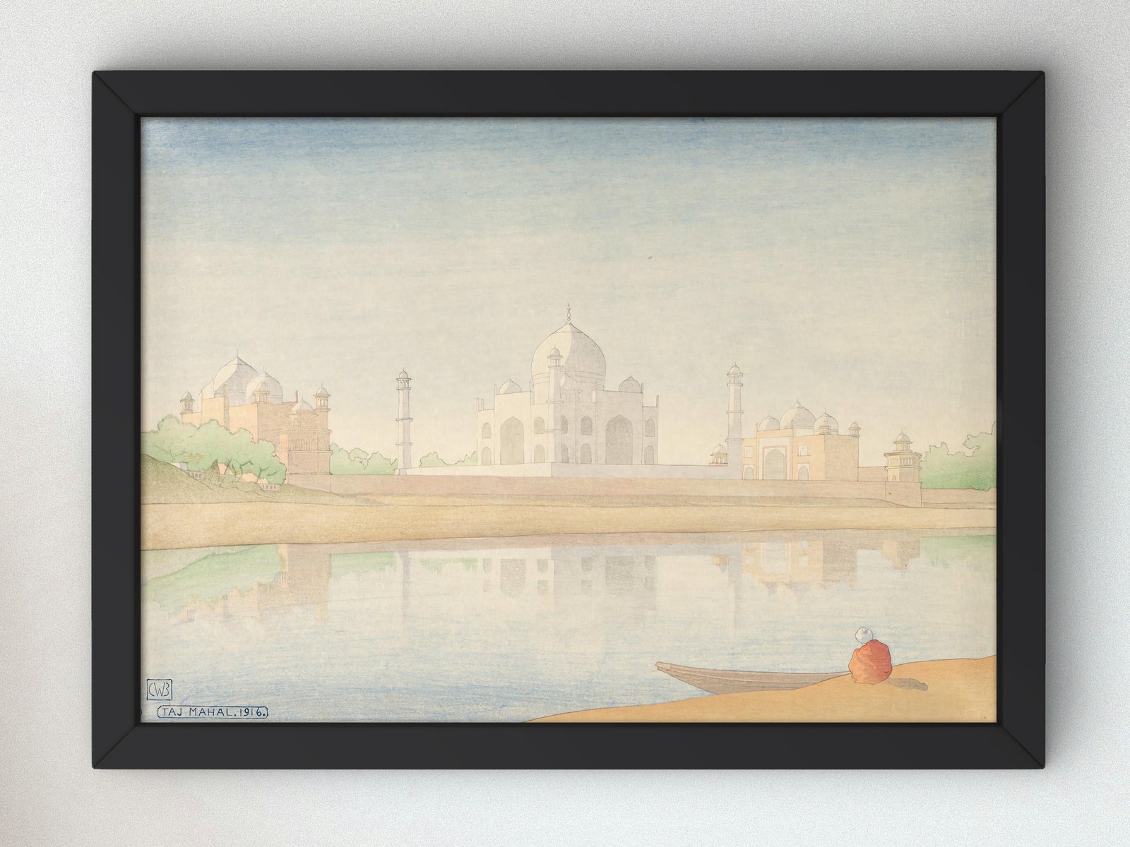 Taj Mahal by Charles W. Bartlett, 1916, Orientalism and Exoticism, fine art print