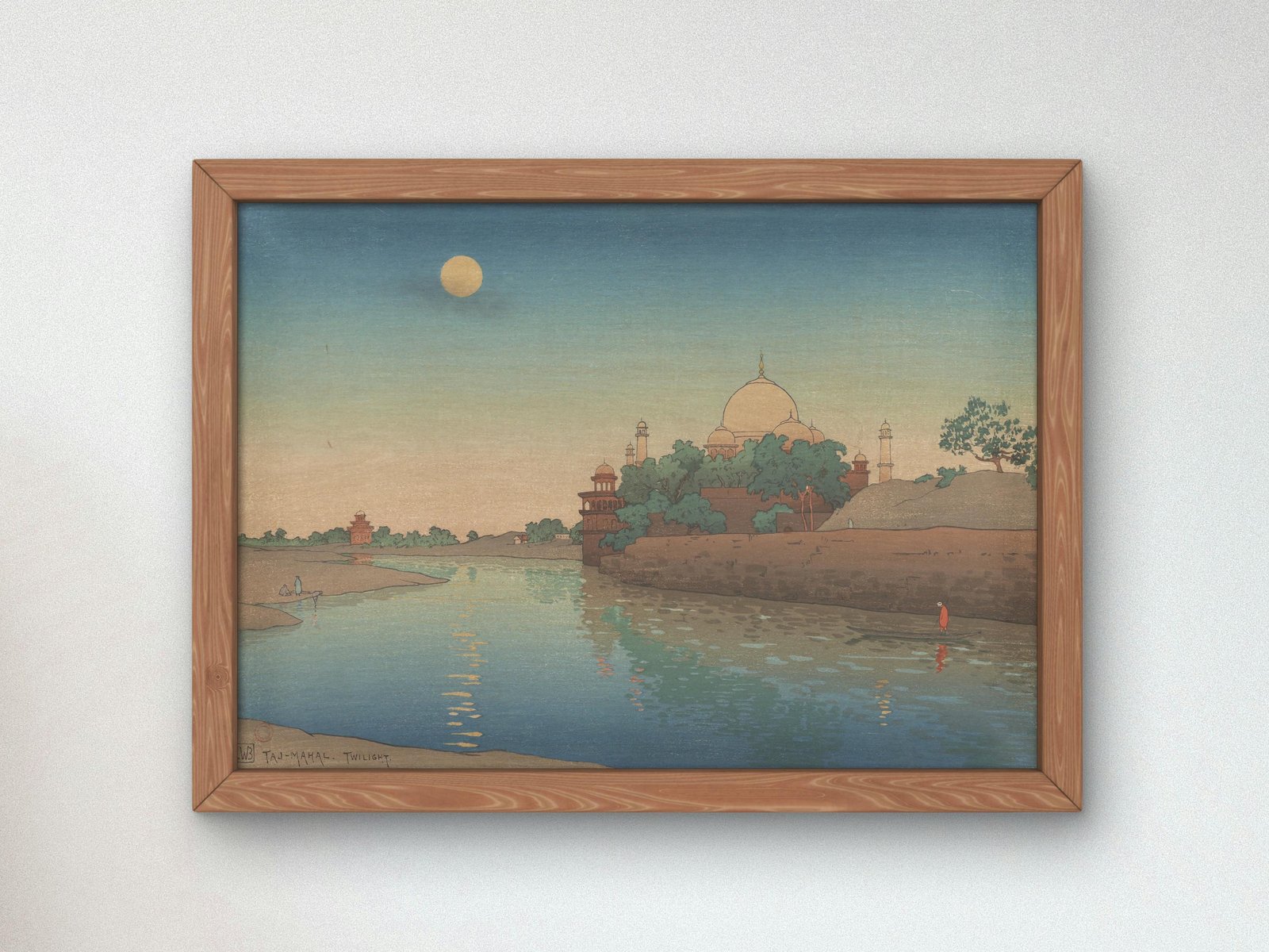 Taj Mahal Twilight by Charles W. Bartlett, 1916, Orientalism and Exoticism, fine art print