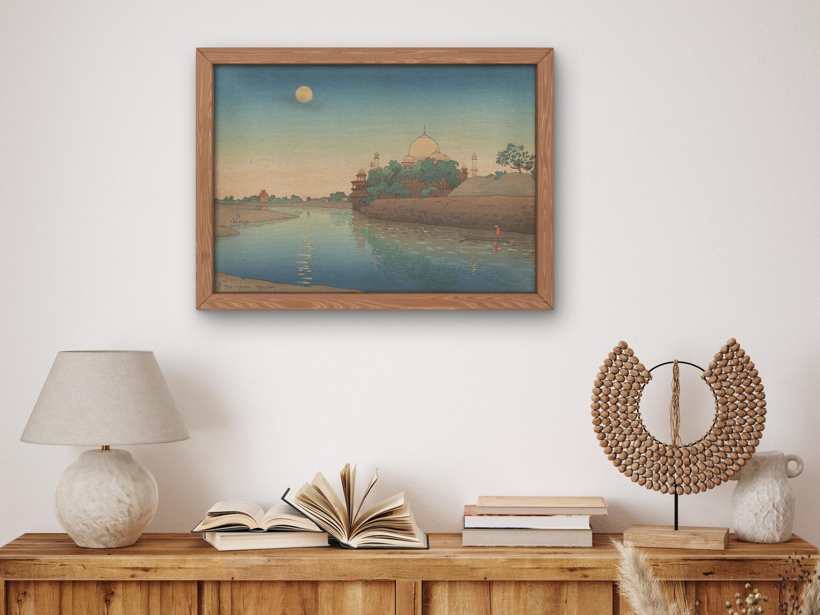Taj Mahal Twilight by Charles W. Bartlett, 1916, Orientalism and Exoticism, fine art print