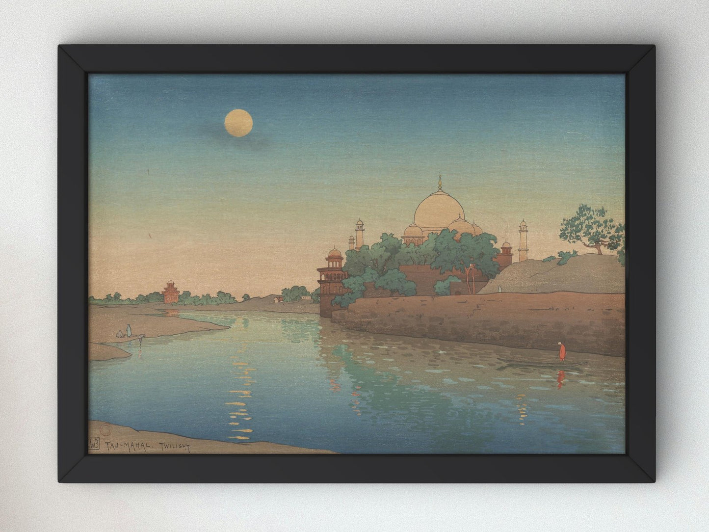 Taj Mahal Twilight by Charles W. Bartlett, 1916, Orientalism and Exoticism, fine art print