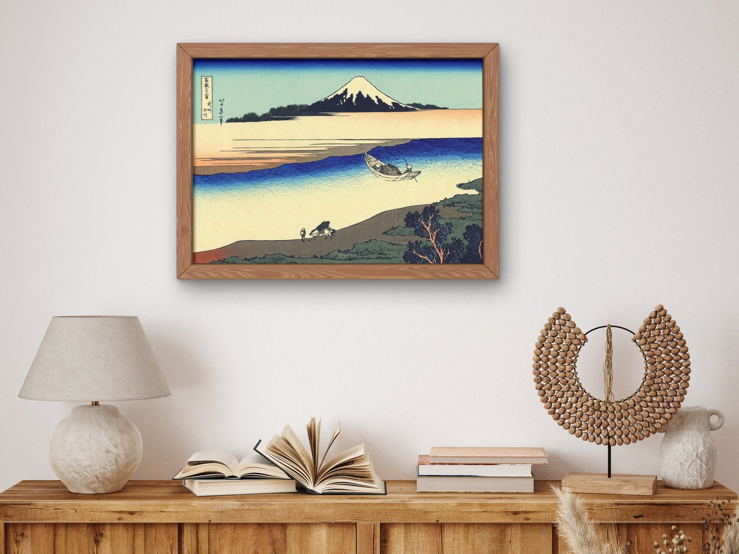 Tama River in Musashi Province by Hokusai, 1830, Japanese Woodblock Prints, fine art print