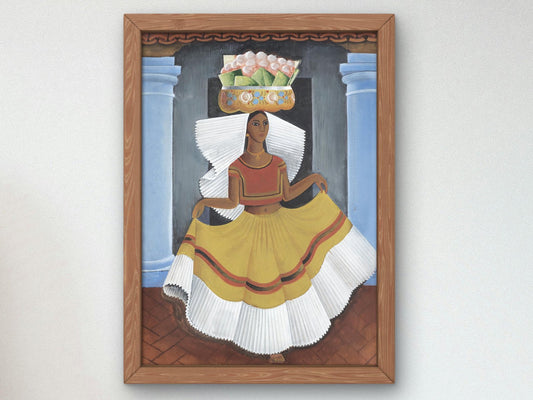 Tehuana with Basket by Miguel Covarrubias, 1940, Art Deco and American Modernism, fine art print