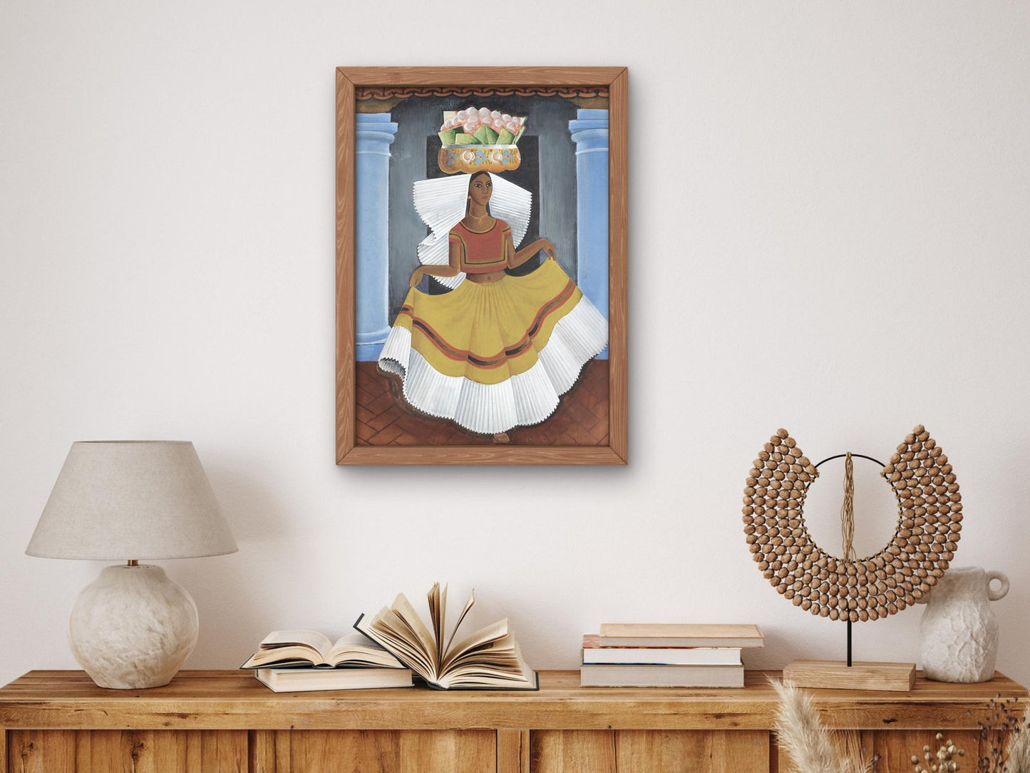 Tehuana with Basket by Miguel Covarrubias, 1940, Art Deco and American Modernism, fine art print