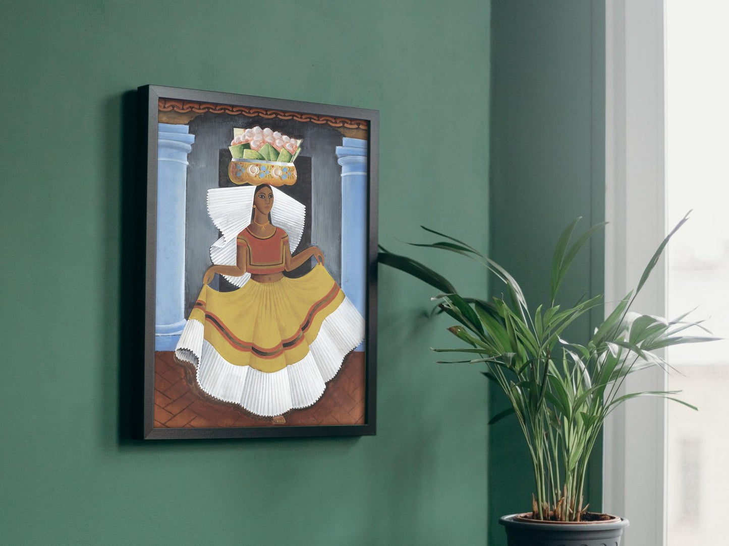 Tehuana with Basket by Miguel Covarrubias, 1940, Art Deco and American Modernism, fine art print