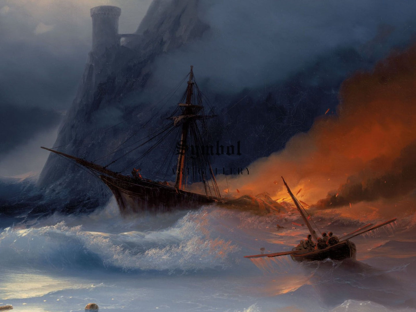 Tempest by Ivan Aivazovsky, 1855, Romanticism and Classical Landscapes, fine art print