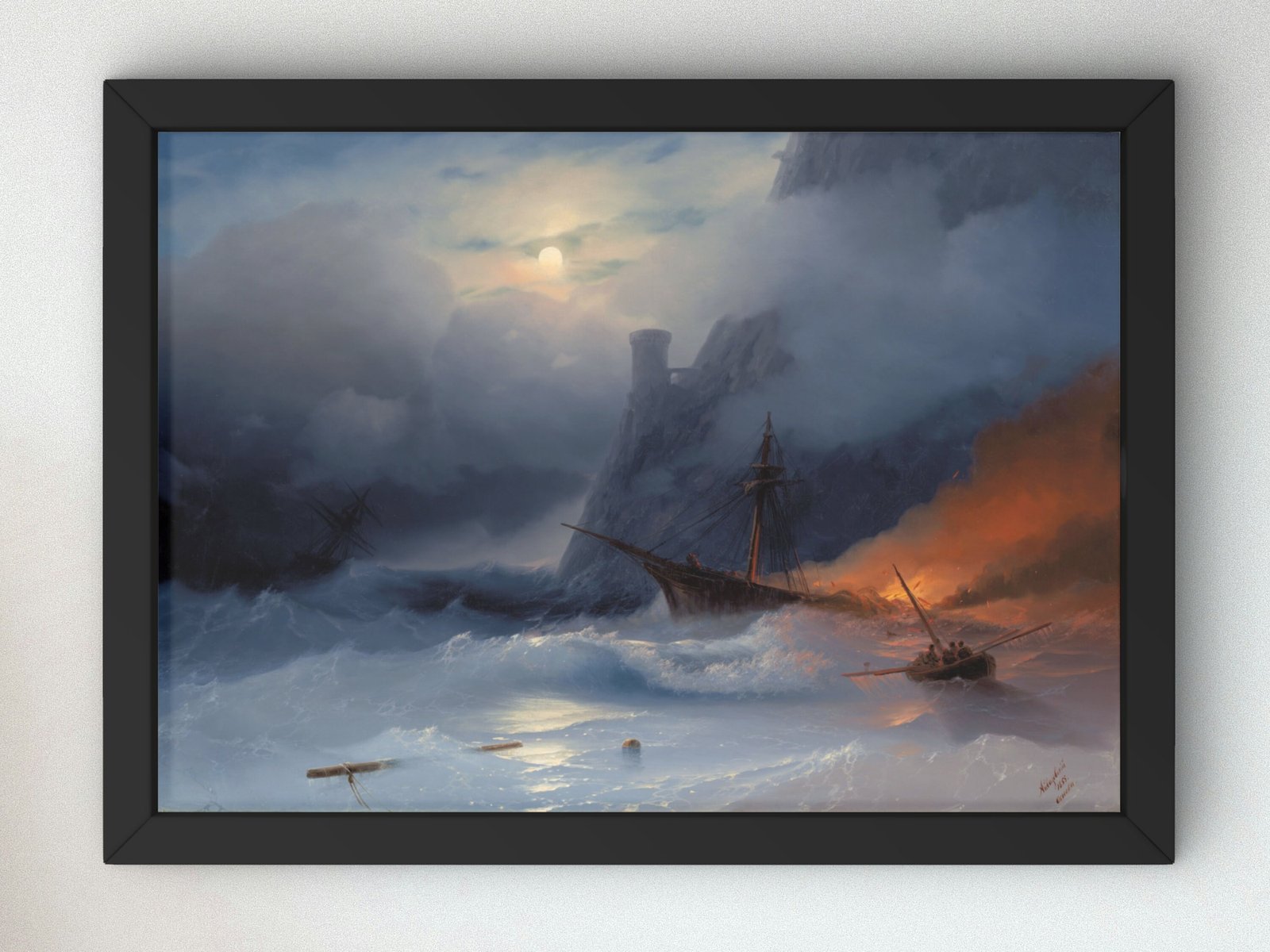 Tempest by Ivan Aivazovsky, 1855, Romanticism and Classical Landscapes, fine art print