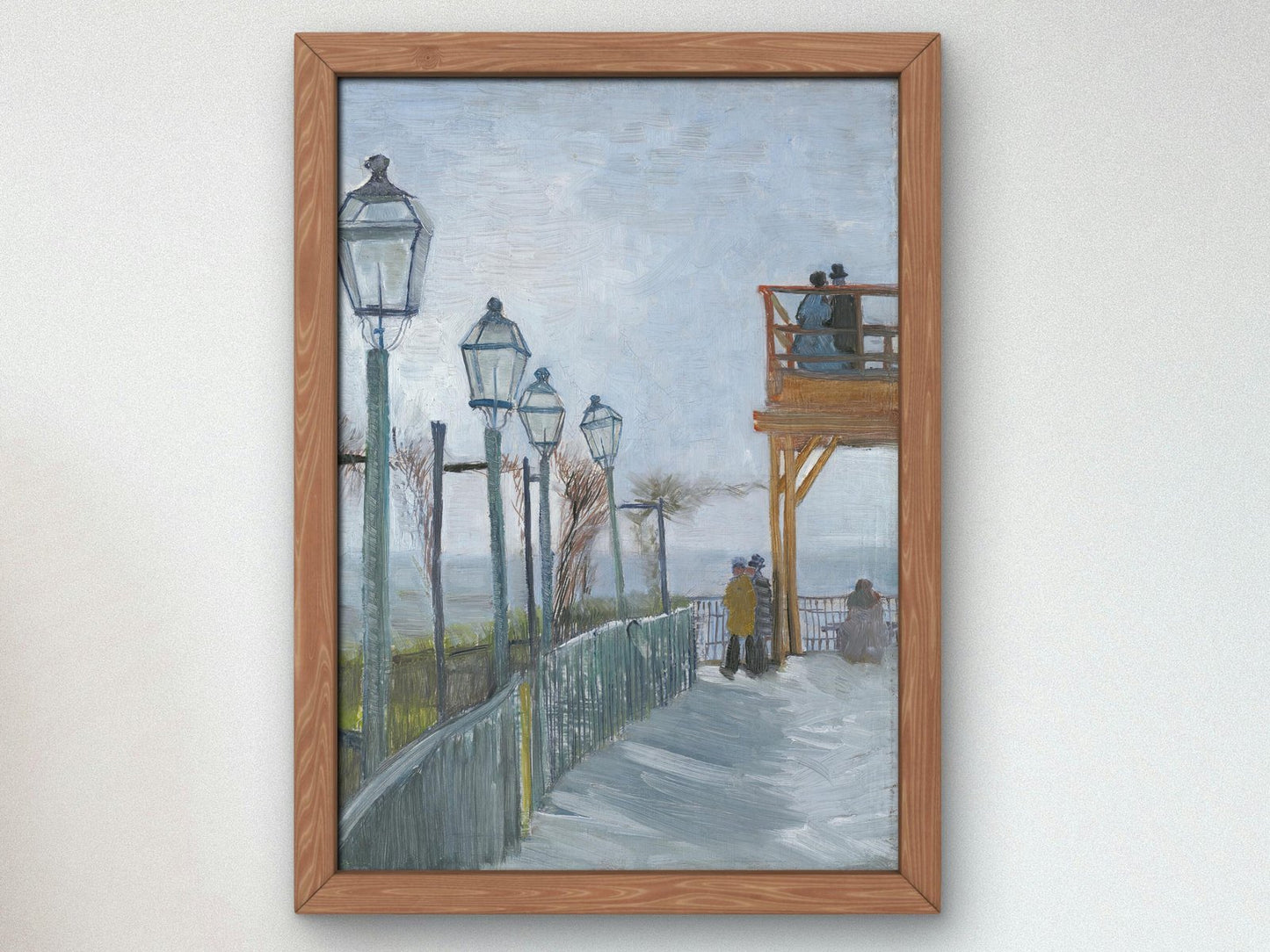 Terrace and Observation Deck at the Moulin de Blute Fin Montmartre by Vincent van Gogh, 1887, Post-Impressionism, fine art print