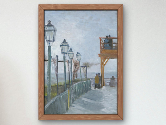 Terrace and Observation Deck at the Moulin de Blute Fin Montmartre by Vincent van Gogh, 1887, Post-Impressionism, fine art print