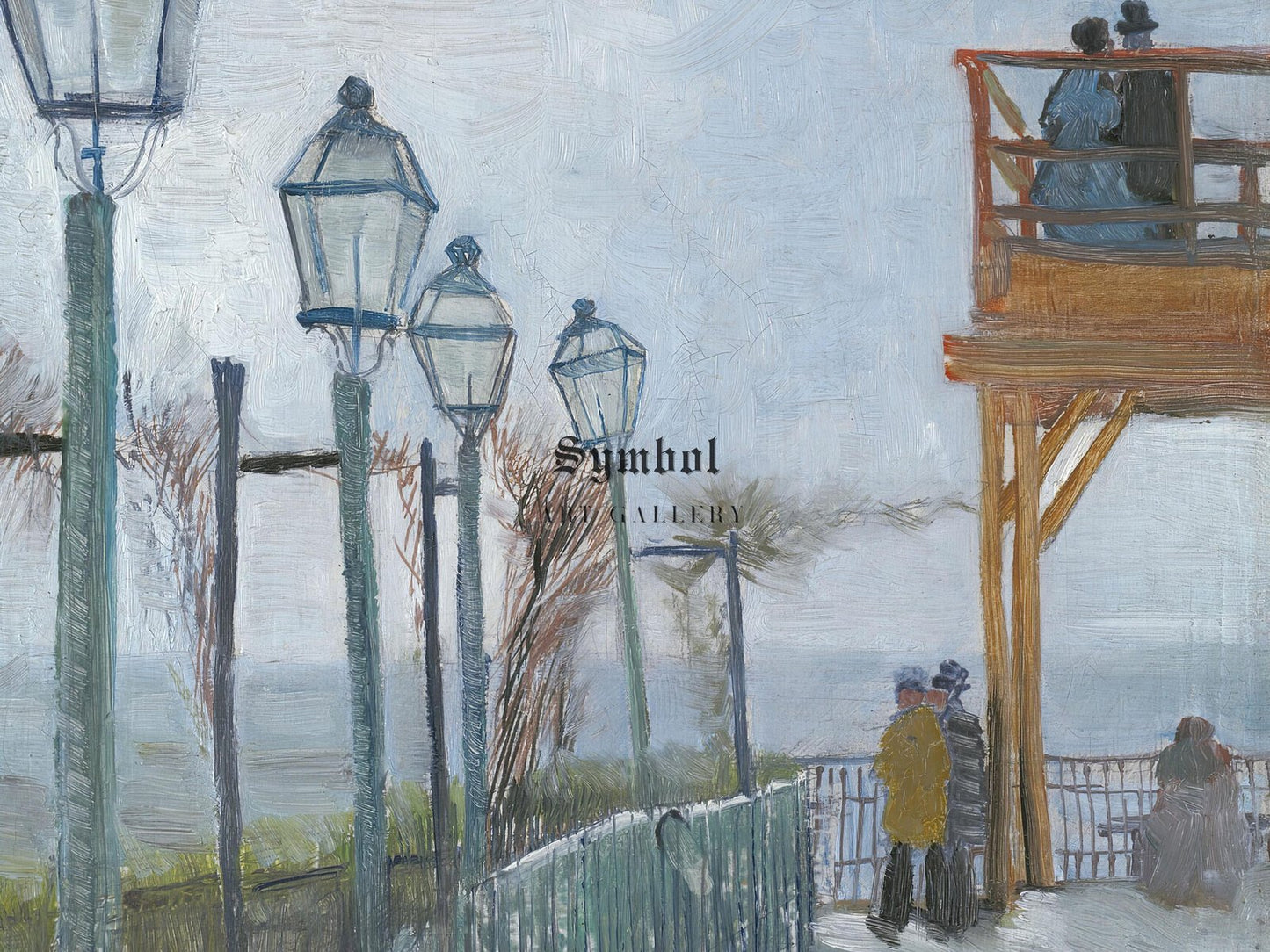 Terrace and Observation Deck at the Moulin de Blute Fin Montmartre by Vincent van Gogh, 1887, Post-Impressionism, fine art print
