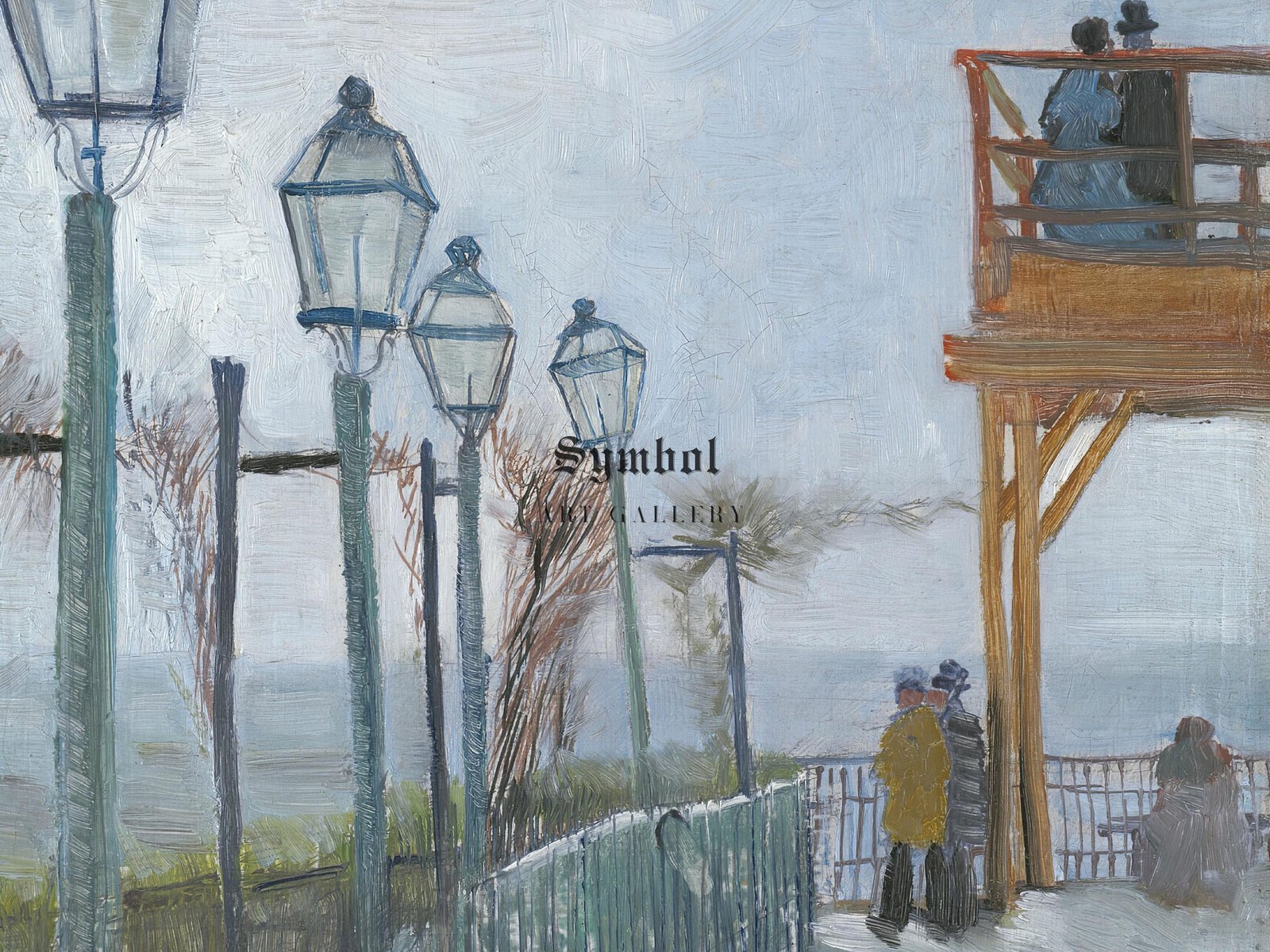 Terrace and Observation Deck at the Moulin de Blute Fin Montmartre by Vincent van Gogh, 1887, Post-Impressionism, fine art print