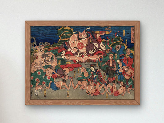 The Actor Asahina Traveling Through Strange Countries by Utagawa Kuniyoshi, 1835, Japanese Woodblock Prints, fine art print