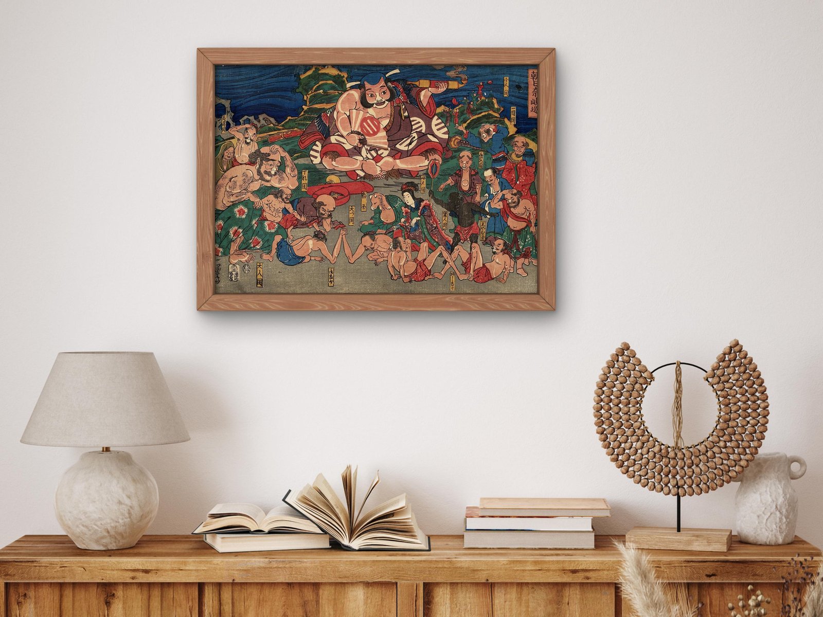 The Actor Asahina Traveling Through Strange Countries by Utagawa Kuniyoshi, 1835, Japanese Woodblock Prints, fine art print