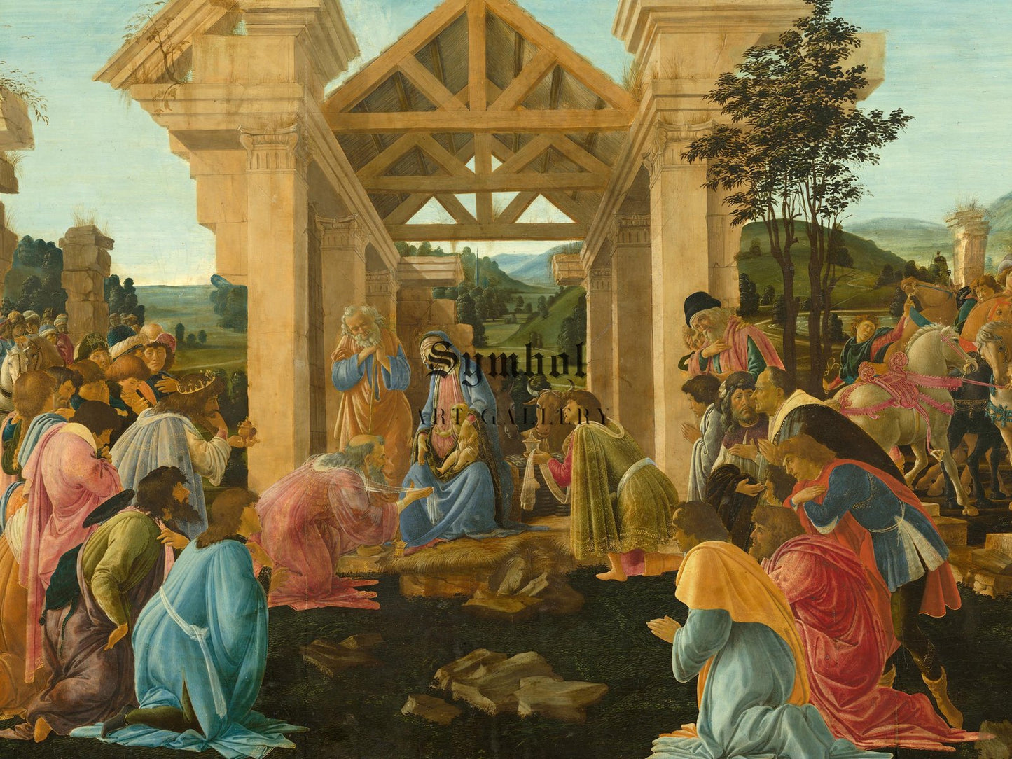 The Adoration of the Magi by Sandro Botticelli, 1478, Renaissance, fine art print