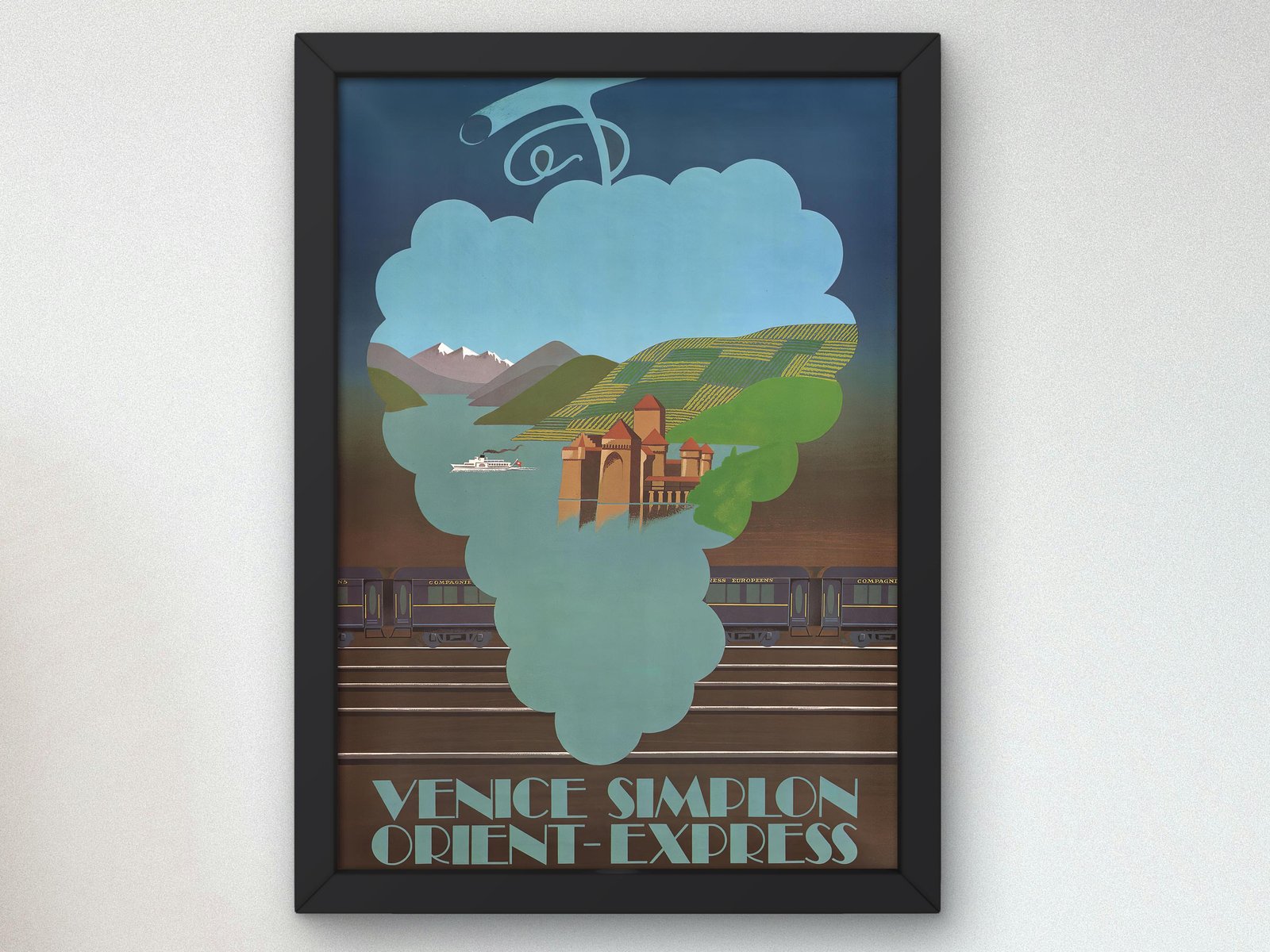 The Alps Orient Express by Pierre Fix-Masseau, 1930, Art Deco and American Modernism, fine art print