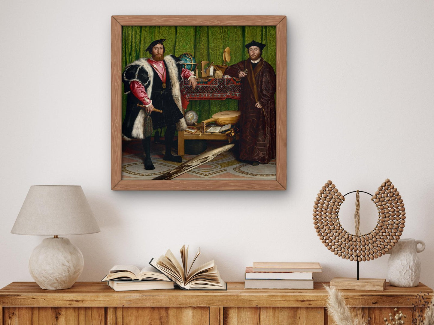 The Ambassadors by Hans Holbein the Younger, 1533, Renaissance, fine art print