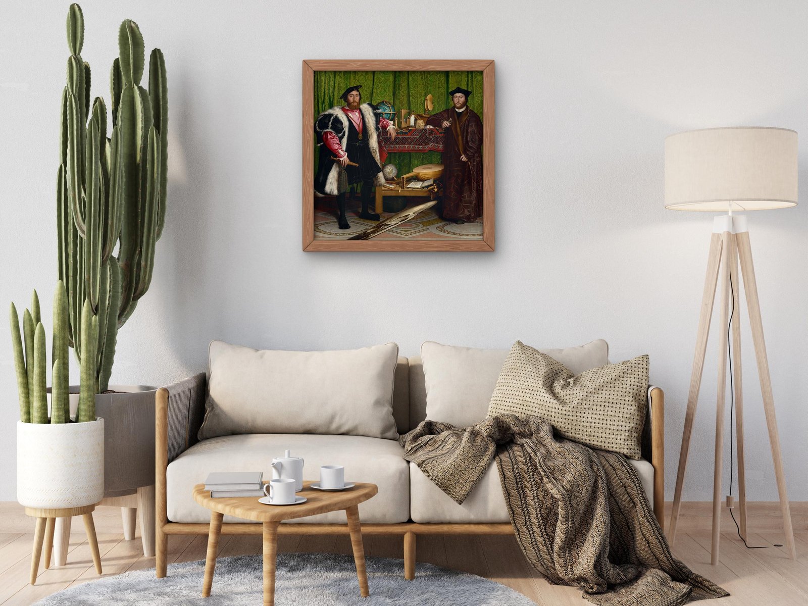 The Ambassadors by Hans Holbein the Younger, 1533, Renaissance, fine art print