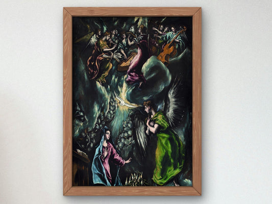 The Annunciation by El Greco, 1596, Baroque and Chiaroscuro, fine art print