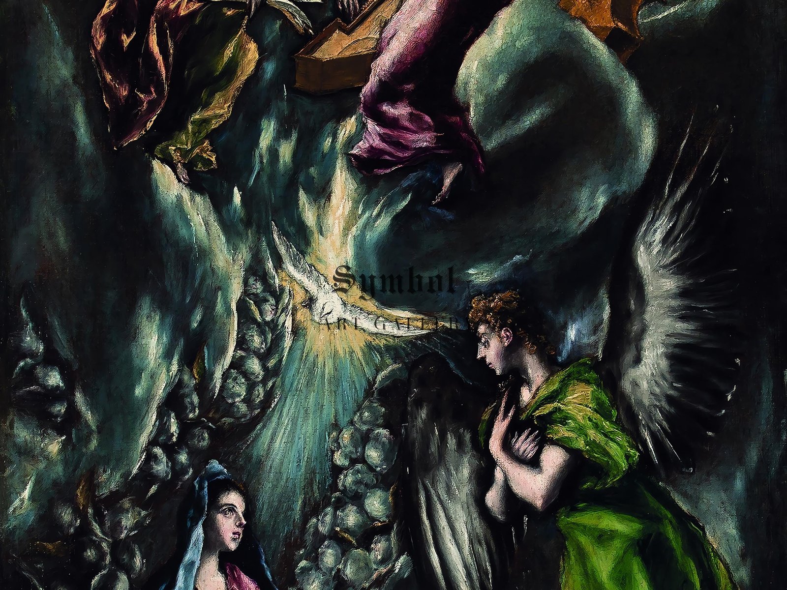 The Annunciation by El Greco, 1596, Baroque and Chiaroscuro, fine art print
