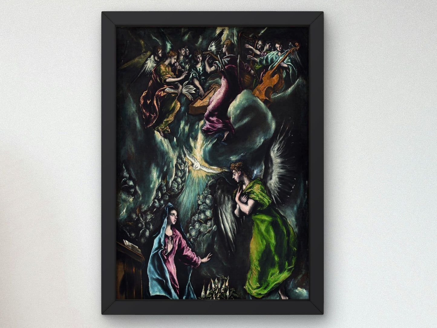 The Annunciation by El Greco, 1596, Baroque and Chiaroscuro, fine art print