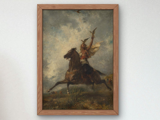 The Arab Falconer by Eugène Fromentin, 1864, Orientalism and Exoticism, fine art print
