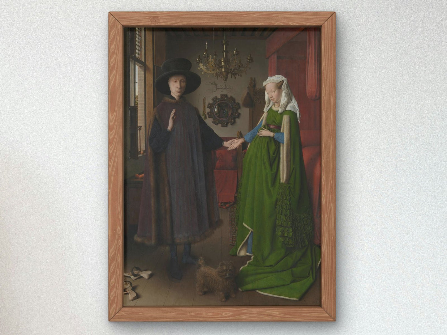 The Arnolfini Portrait by Jan van Eyck, 1434, Renaissance, fine art print