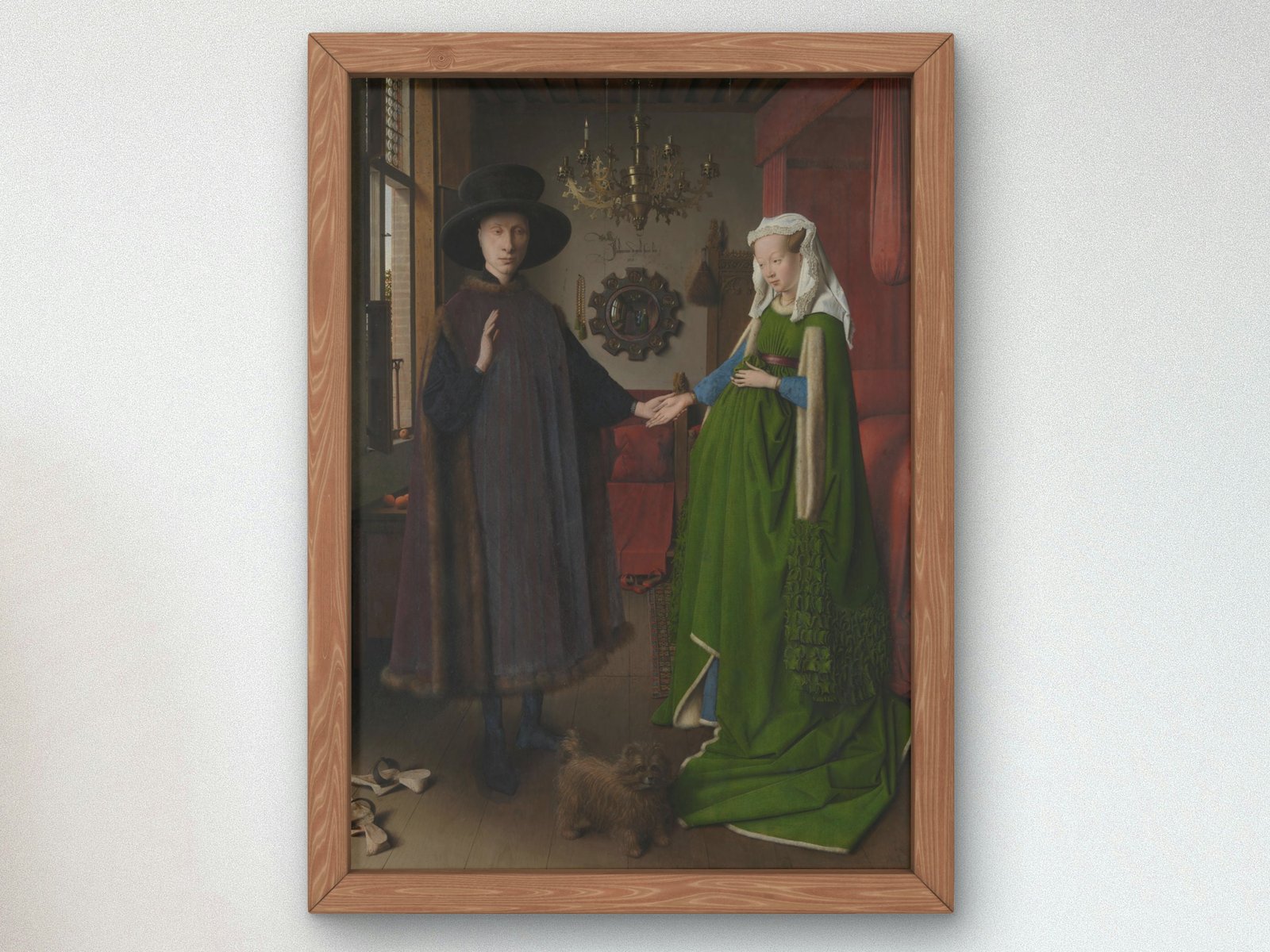 The Arnolfini Portrait by Jan van Eyck, 1434, Renaissance, fine art print