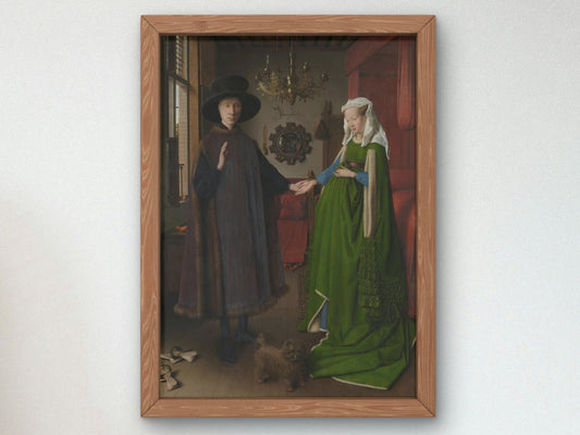 The Arnolfini Portrait by Jan van Eyck, 1434, Renaissance, fine art print