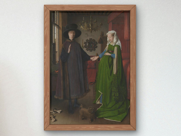 The Arnolfini Portrait by Jan van Eyck 1434, Art print, Cultural, wall art, Classy elegant home decor, Museum Quality artwork gallery