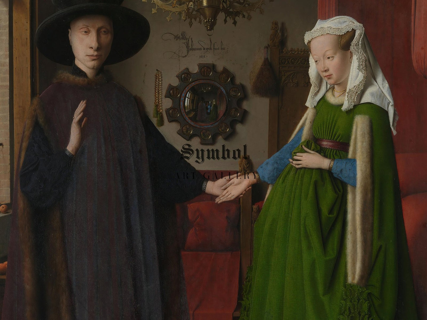 The Arnolfini Portrait by Jan van Eyck, 1434, Renaissance, fine art print