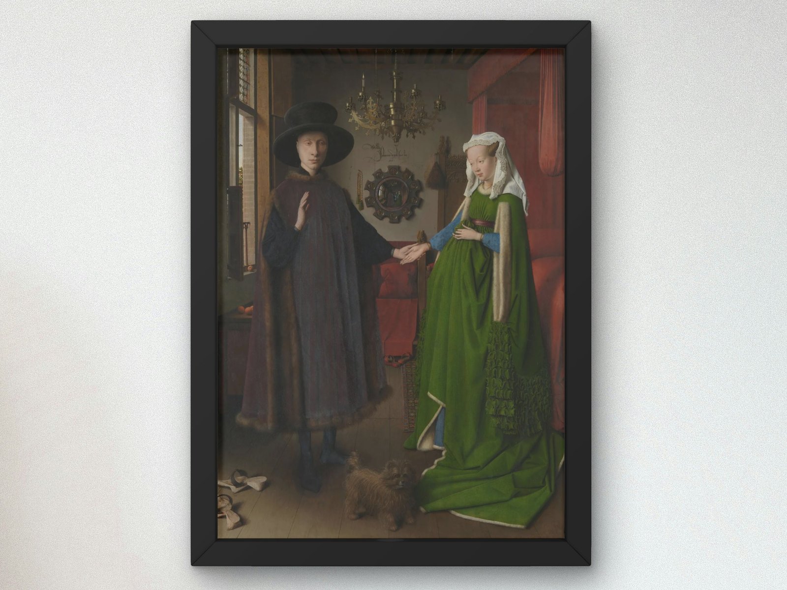 The Arnolfini Portrait by Jan van Eyck, 1434, Renaissance, fine art print