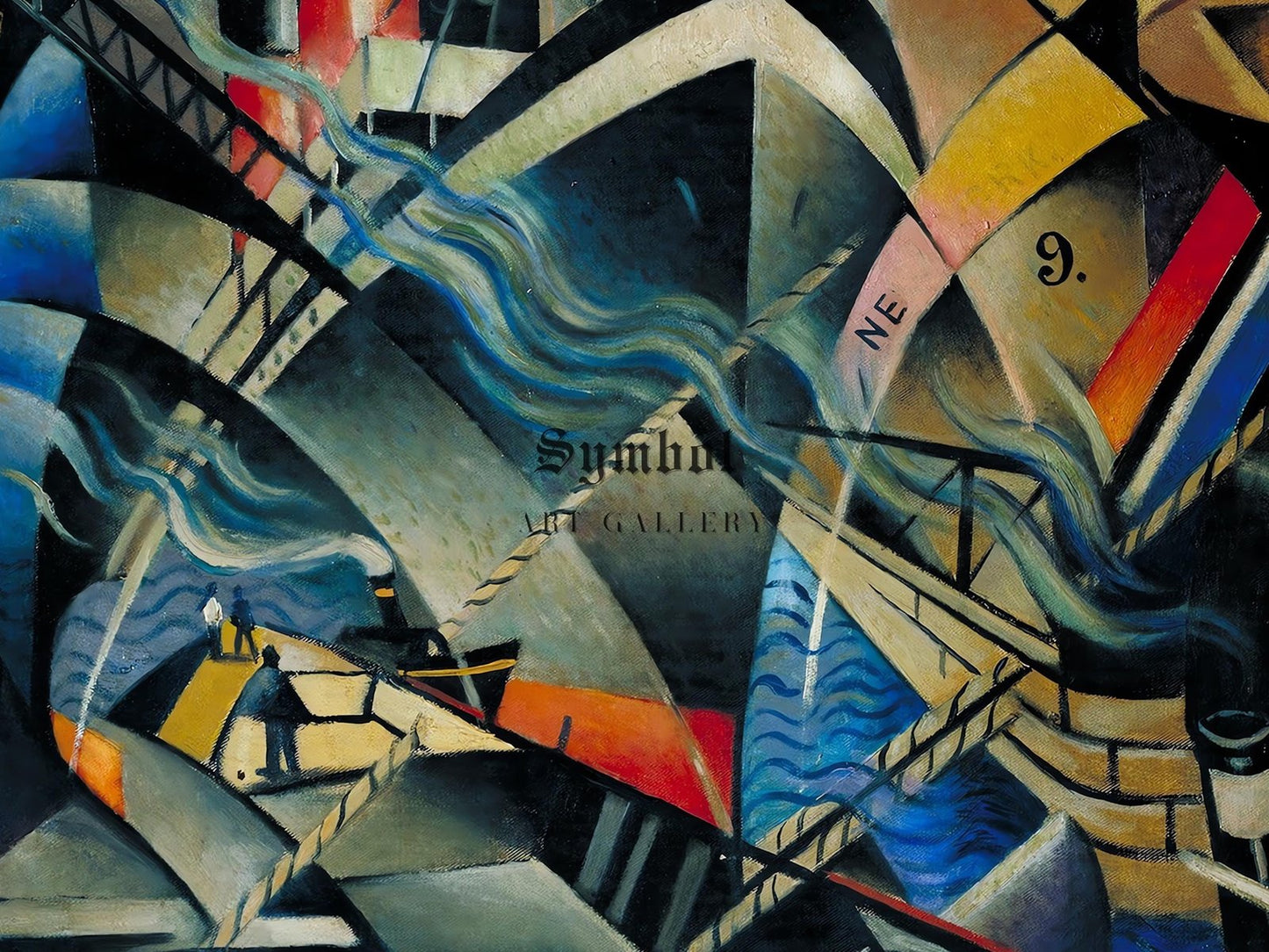 The Arrival by Christopher Nevinson, 1913, Futurism and Constructivism, fine art print