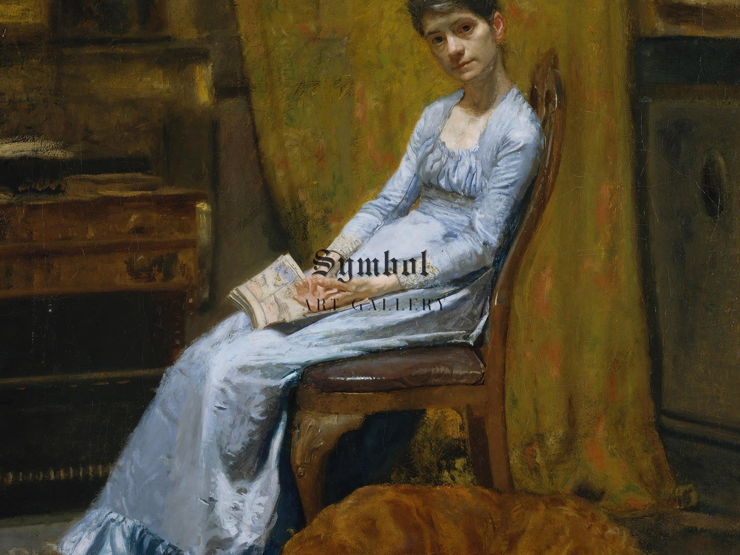 The Artist's Wife and His Setter Dog by Thomas Eakins, 1884, Realism and Naturalism, fine art print