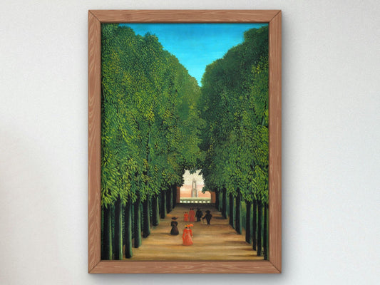 The Avenue in the Park at Saint Cloud by Henri Rousseau, 1908, Post-Impressionism, fine art print