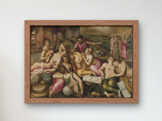 The Awakening of the Arts by Frans Floris, 1590, Baroque and Chiaroscuro, fine art print