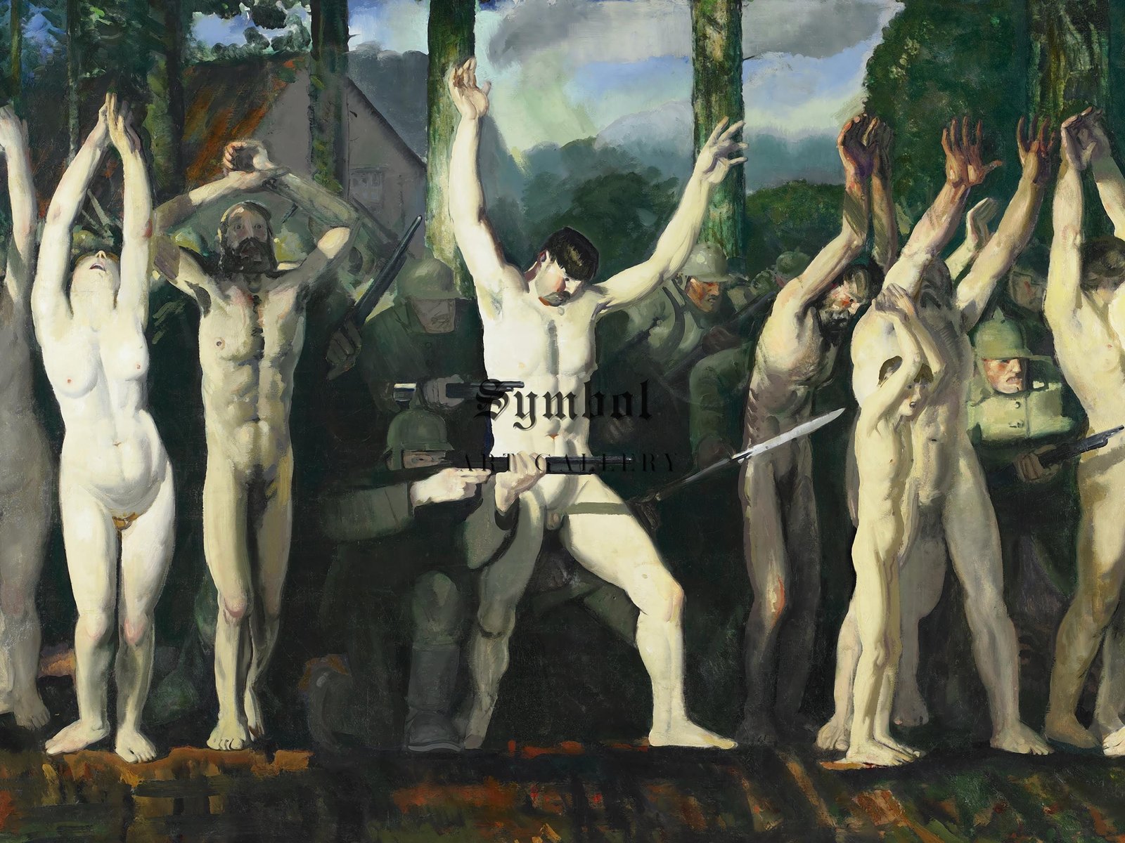 The Barricade by George Bellows, 1918, Realism and Naturalism, fine art print