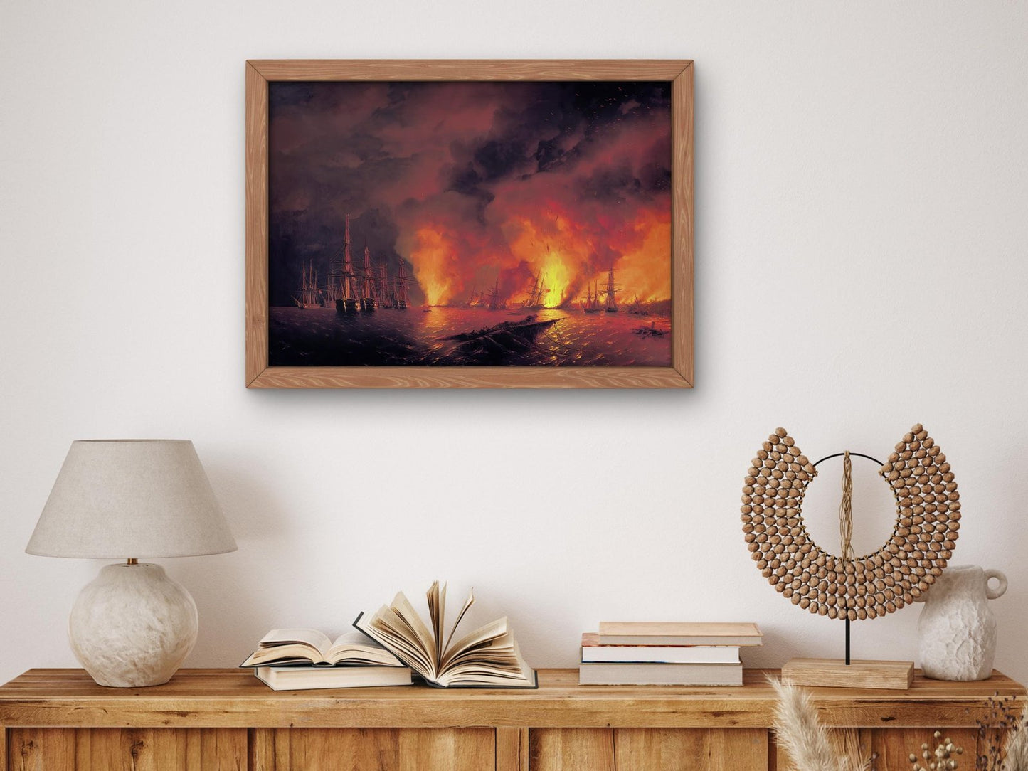 The Battle of Sinop by Ivan Aivazovsky, 1853, Romanticism, seascape fine art print