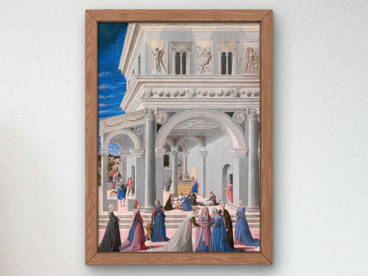 The Birth of the Virgin by Fra Carnevale, 1467, Renaissance, fine art print