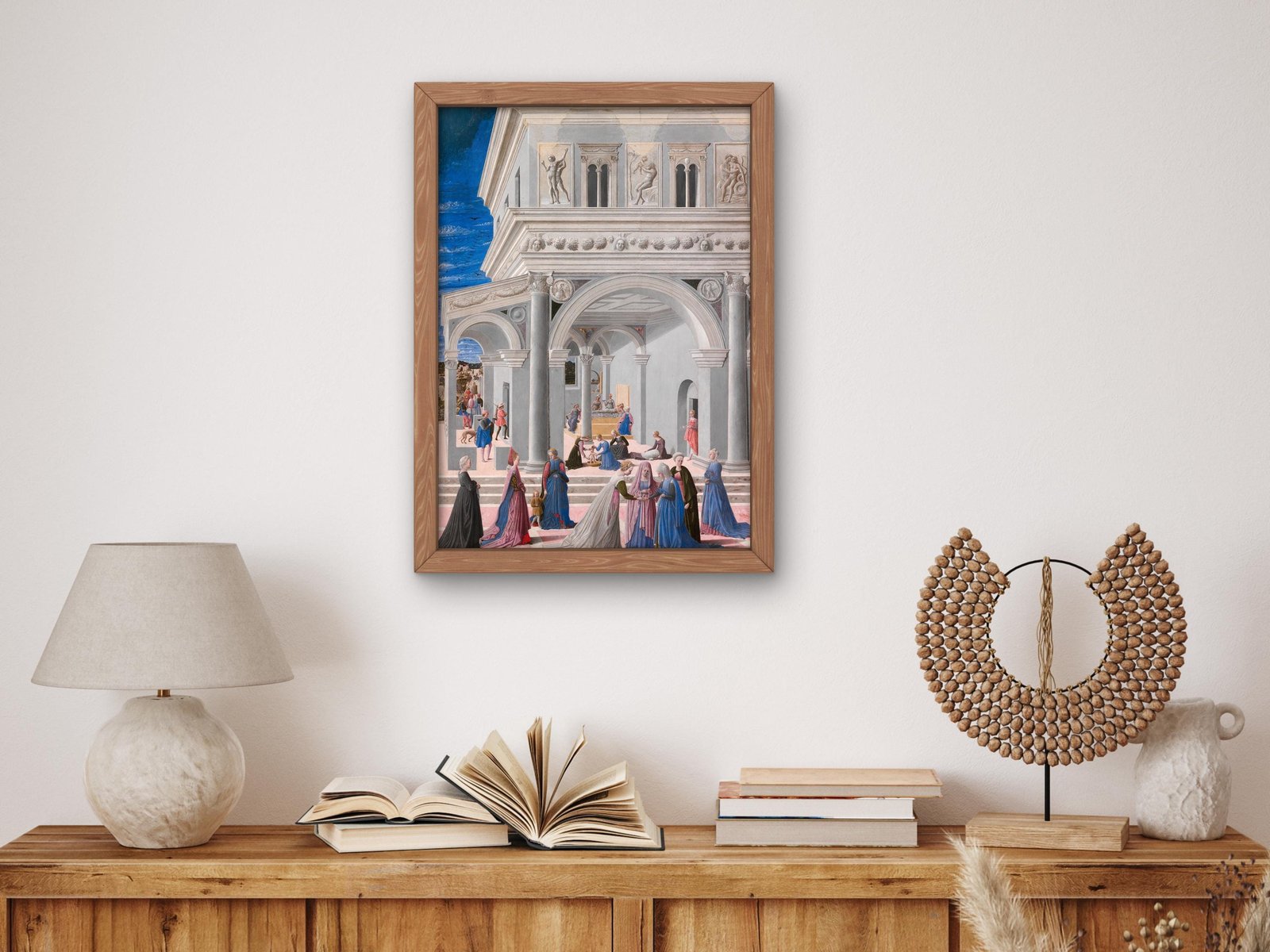 The Birth of the Virgin by Fra Carnevale, 1467, Renaissance, fine art print