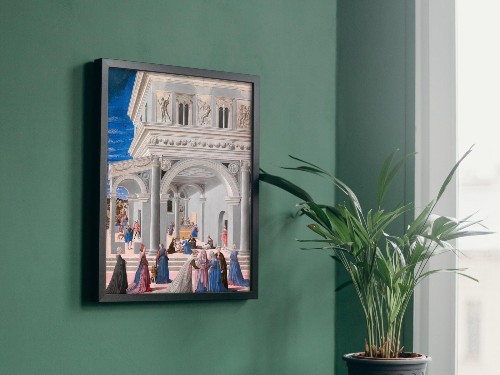 The Birth of the Virgin by Fra Carnevale, 1467, Renaissance, fine art print