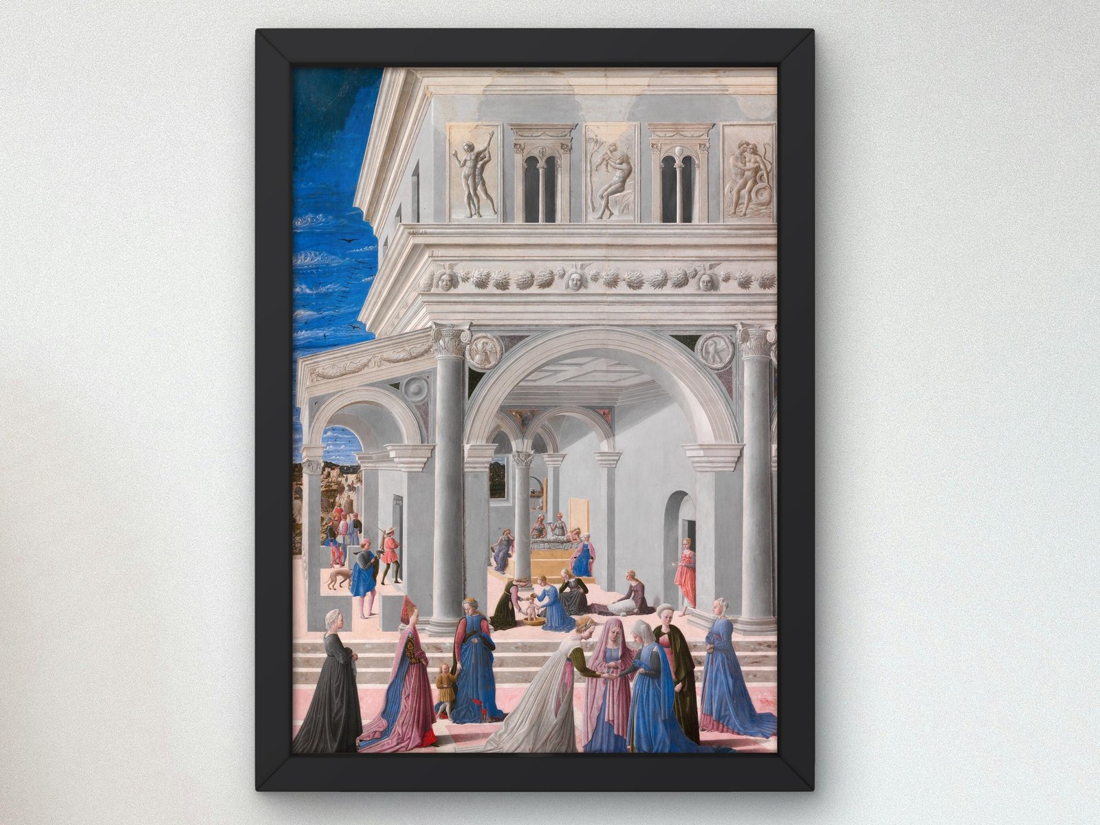 The Birth of the Virgin by Fra Carnevale, 1467, Renaissance, fine art print
