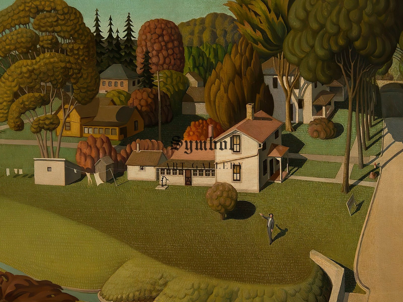 The Birthplace of Herbert Hoover by Grant Wood, 1931, American Regionalism, fine art print