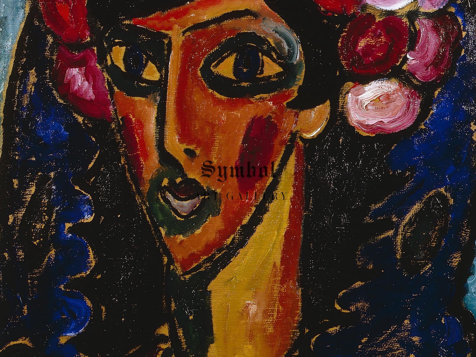 The Blue Mantilla by Alexej von Jawlensky, 1913, Expressionism and Fauvism, fine art print
